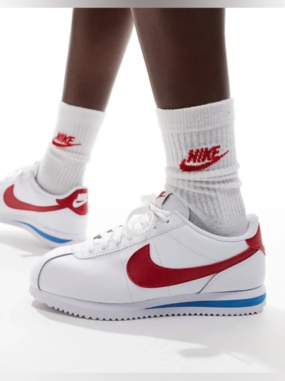 Nike Cortez SE Basic Leather OG Forrest Gump White Varsity Red 882254-164 10.5